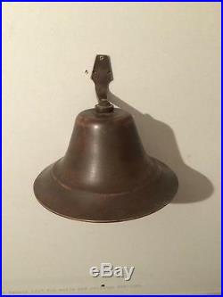 Antique Collectible Brass Bell 8'' Very Old and Rare
