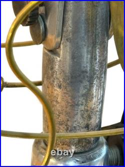 Antique Deco GEC England Partners Dual Sided Desk Fan Brass Blades Very Rare