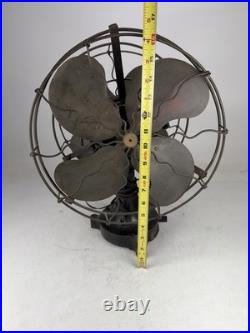 Antique Deco GEC England Partners Dual Sided Desk Fan Brass Blades Very Rare Antique Deco GEC England Partners Dual Sided Desk Fan Brass Blades Very Rare