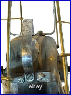 Antique Deco GEC England Partners Dual Sided Desk Fan Brass Blades Very Rare