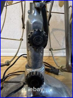 Antique Deco GEC England Partners Dual Sided Desk Fan Brass Blades Very Rare