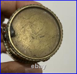 Antique French 1850's Nautical Ink Well Very Ornate Craftsmanship Rare Find