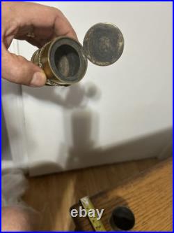 Antique French 1850's Nautical Ink Well Very Ornate Craftsmanship Rare Find