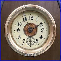 Antique German ALARM Clock JUNGHANS Mantel VERY RARE! 1910s HORSESHOE RESTORED