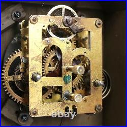Antique German ALARM Clock JUNGHANS Mantel VERY RARE! 1910s HORSESHOE RESTORED