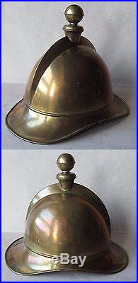 Antique German Brass Fireman Helmet / Officer / Very Rare