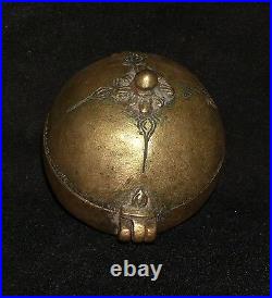 Antique Indian Ethnic Rare Brass Betel Lime Box Very Rare Collectible #1