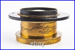 Antique J H Dallmeyer No 1a London Rectilinear 4 1/2'' F/11 Brass Lens VERY RARE