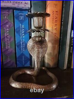 Antique King Cobra Copper Snake Candlestick Holder Very Detailed Rare