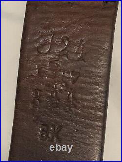 Antique Leather & Brass Military Ammo Cartridge Belt Very Rare