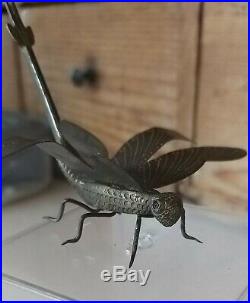 Antique Miniature Bronze/brass Insects Victorian Very Rare X 7