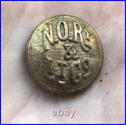 Antique New Orleans Railway & Light Company Brass Button Cover Very Rare 7/8