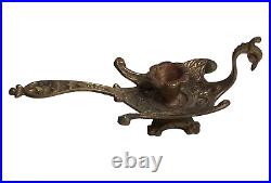 Antique Ornate Brass Bird Candle Holder (VERY RARE)