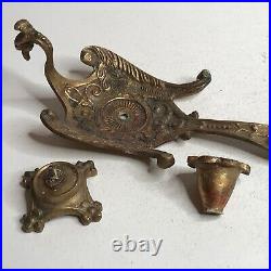 Antique Ornate Brass Bird Candle Holder (VERY RARE)