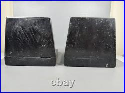 Antique R&E Scales Justice Door Knobs Marble Bookends Brass 1900s Very RARE