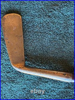 Antique R. WHITE, BRASS PUTTER, VERY OLD. 1880-1885. VERY RARE. 50% OFF