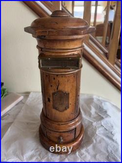 Antique Rare English Victorian Period Country Pillar Form Mailbox Very Nice