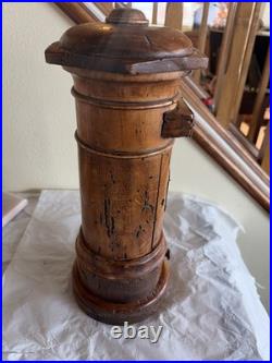 Antique Rare English Victorian Period Country Pillar Form Mailbox Very Nice