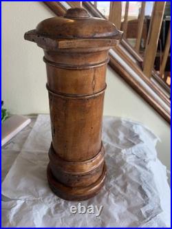 Antique Rare English Victorian Period Country Pillar Form Mailbox Very Nice