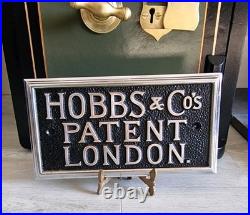Antique Safe Plaque Hobbs Very Rare Size