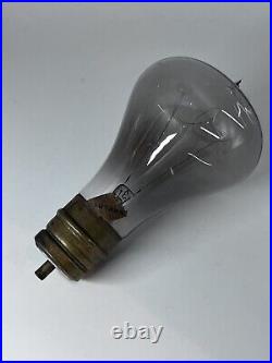 Antique Shelby Tipped Lamp Very Rare Ceramic Base With Pin All Brass Edison Era