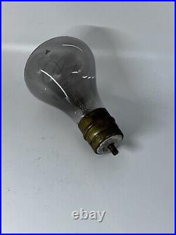 Antique Shelby Tipped Lamp Very Rare Ceramic Base With Pin All Brass Edison Era