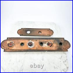 Antique Solid Brass Yale Doorbell Hardware Very Rare Vintage Escutcheons