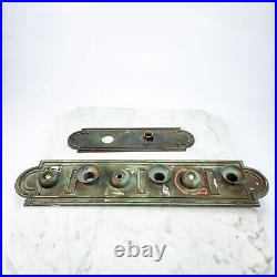 Antique Solid Brass Yale Doorbell Hardware Very Rare Vintage Escutcheons