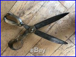 Antique Tailors shears Circa 1865 very rare beautiful scissors, Brass and steel