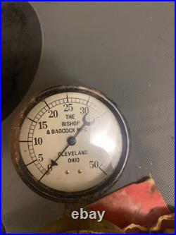 Antique The Bishop Babcock Brass Carbonic Gas Regulators 1900 Very Rare WithTag