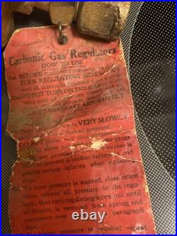 Antique The Bishop Babcock Brass Carbonic Gas Regulators 1900 Very Rare WithTag