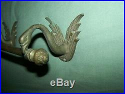 Antique Towel Bar, Swans, brass, 11 bar, very rare, very cool, whimsical