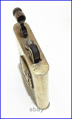 Antique Trench Art Lighter Brass Tax Stamp Ww1 Poilus Military Very Rare