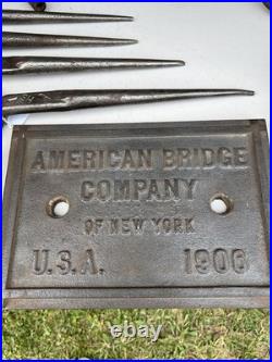 Antique Very RARE 1906 American Bridge Company Bridge Plaque