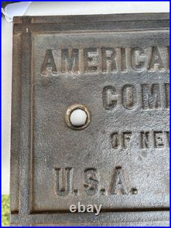 Antique Very RARE 1906 American Bridge Company Bridge Plaque