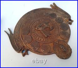 Antique Very Rare Argentina Solid Plaque Safe Plate First Prize Paris 1889 Sign