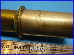 Antique Very Rare Brass Carl Zeiss Eyepiece Ocular Microscope Part As Is #90-15