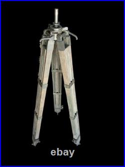 Antique Very Rare Carl Zeiss Military Tripod Brass & Wood