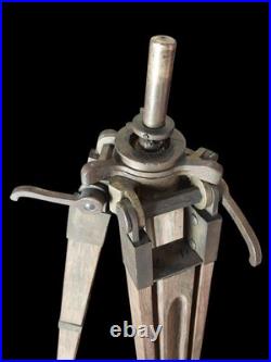 Antique Very Rare Carl Zeiss Military Tripod Brass & Wood