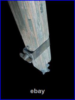 Antique Very Rare Carl Zeiss Military Tripod Brass & Wood