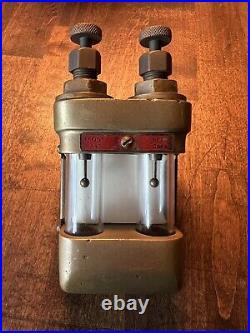 Antique Very Rare Locomotive Lukenheimer Brass Oiler Dual Feed Steam Engine