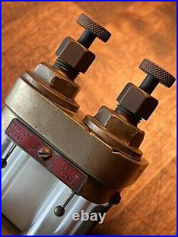 Antique Very Rare Locomotive Lukenheimer Brass Oiler Dual Feed Steam Engine