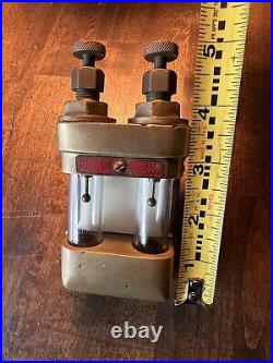 Antique Very Rare Locomotive Lukenheimer Brass Oiler Dual Feed Steam Engine