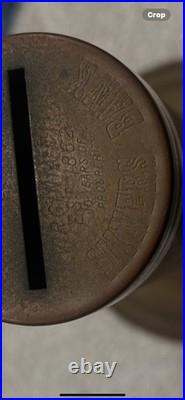 Antique Very Rare Mid 1800s Nevada Territory Miners Bank Copper Coin Bank