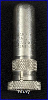 Antique Very Rare Set of 5 New SCM Company Brass Nickel Tire Valve Stem Covers