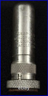 Antique Very Rare Set of 5 New SCM Company Brass Nickel Tire Valve Stem Covers