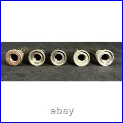 Antique Very Rare Set of 5 New SCM Company Brass Nickel Tire Valve Stem Covers