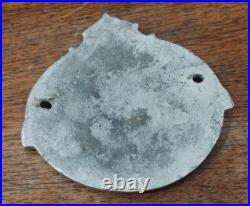 Antique Very Rare Solid Plaque Steel Safe New York Fire Proof Perfeccionada Sign