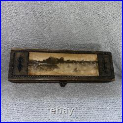 Antique Victorian AUSTRIAN Court Boxes Carved Gilded Very beautiful RARE
