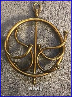 Antique Victorian Circular Brass Folding Hook Kite Mark COLLECTABLE Very Rare